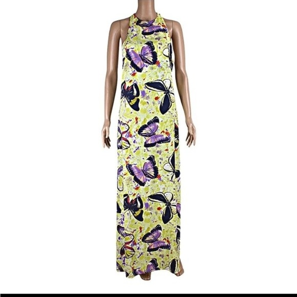 Tory Burch Butterfly Print T back Max Dress Size XS - Picture 1 of 9